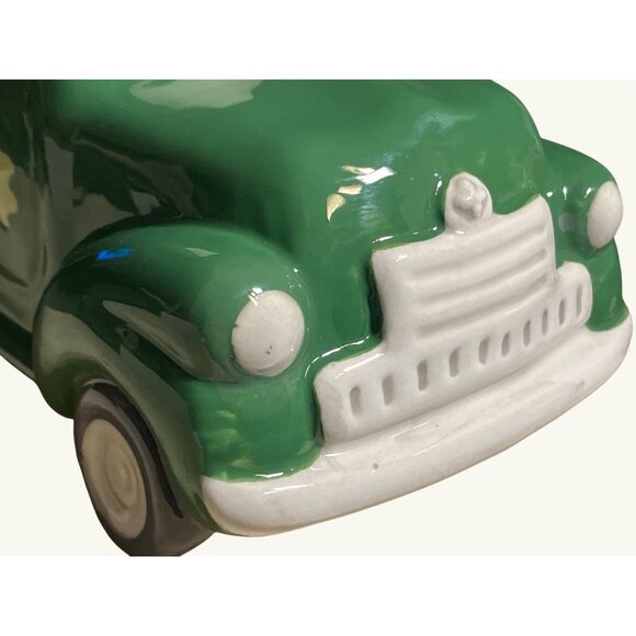 St. Patricks Day Ceramic Green Truck With Shamrocks By Kohls - Picture 5 of 11